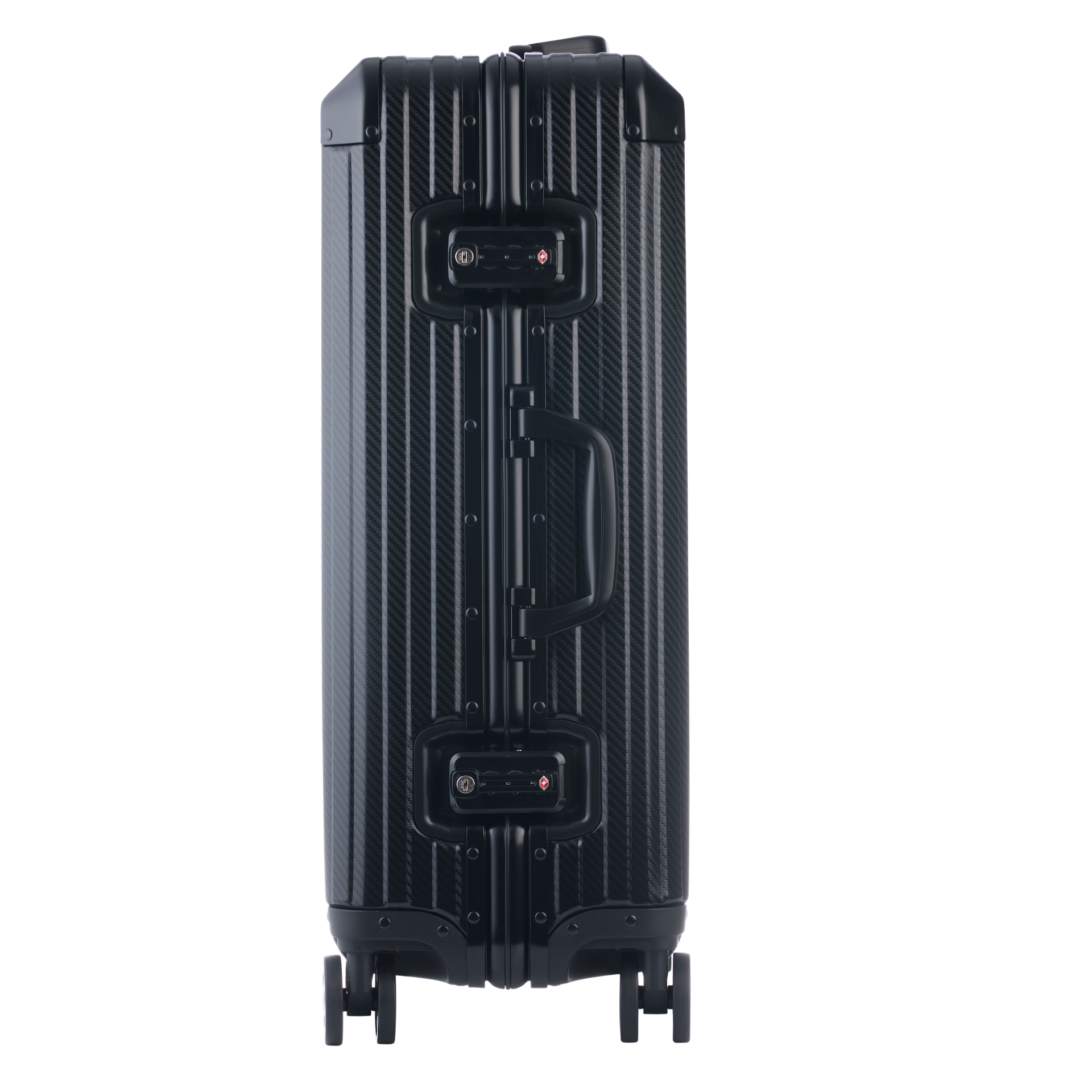 De Atlas Aluminium Bagage — Zwart