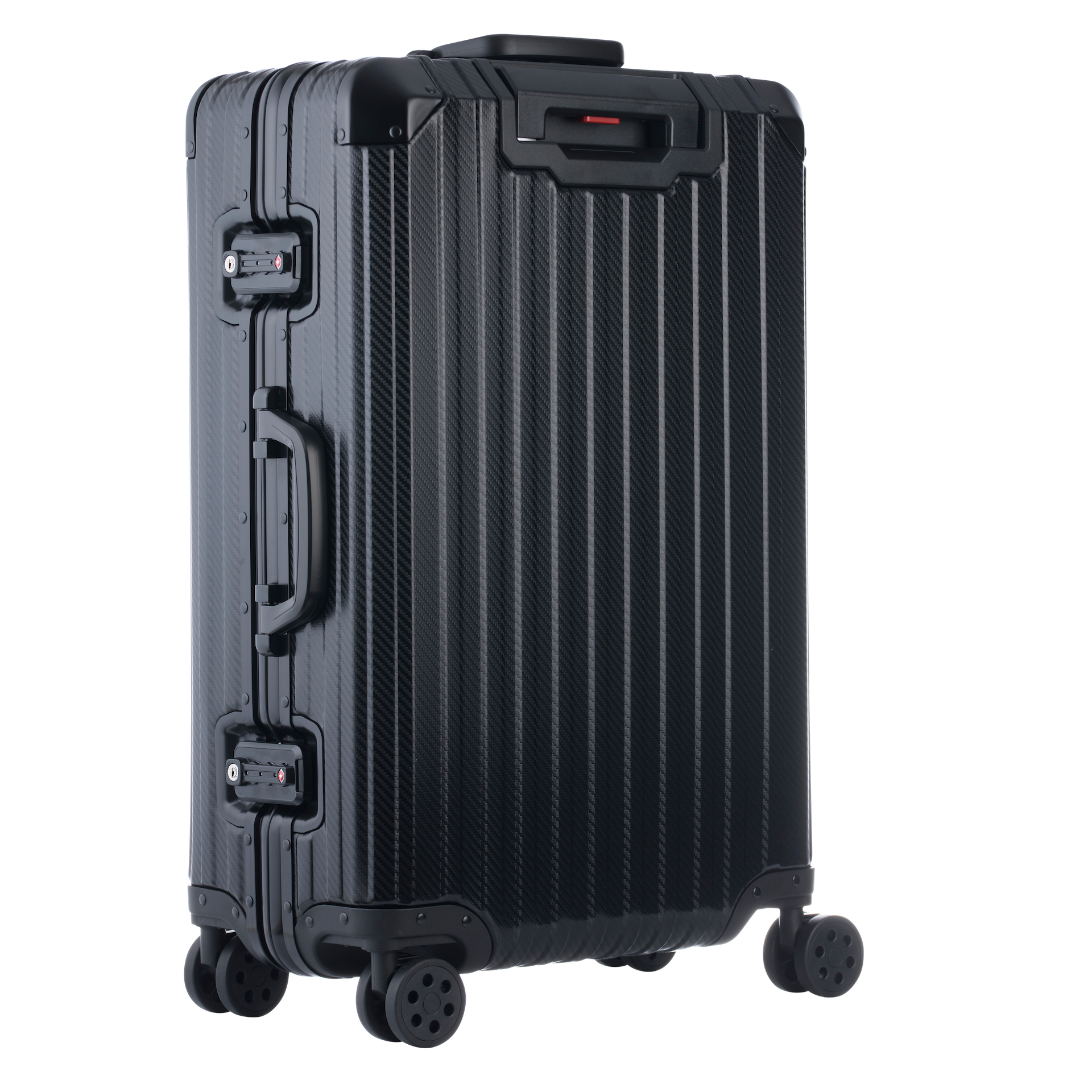 De Atlas Aluminium Bagage — Zwart