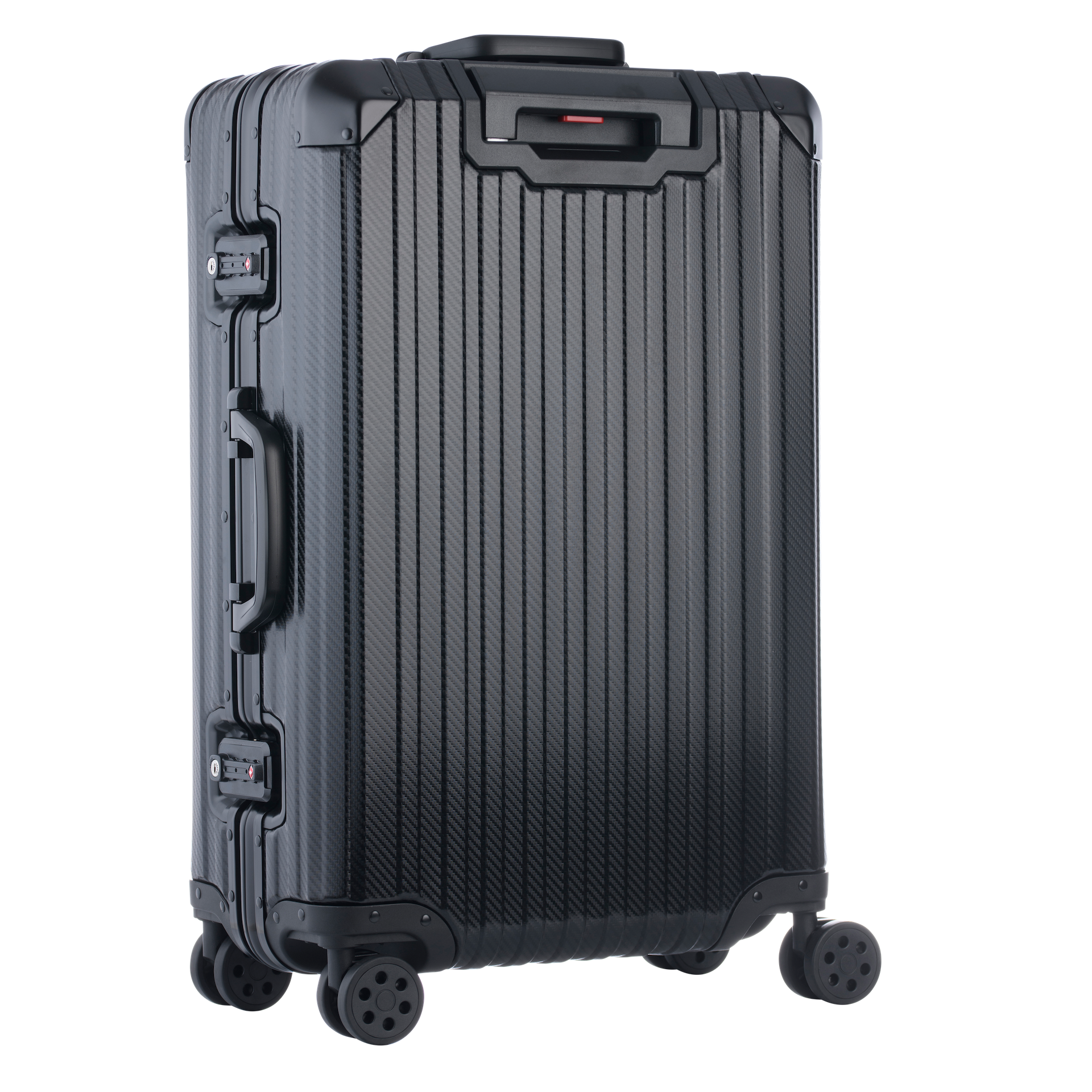 De Atlas Aluminium Bagage — Zwart