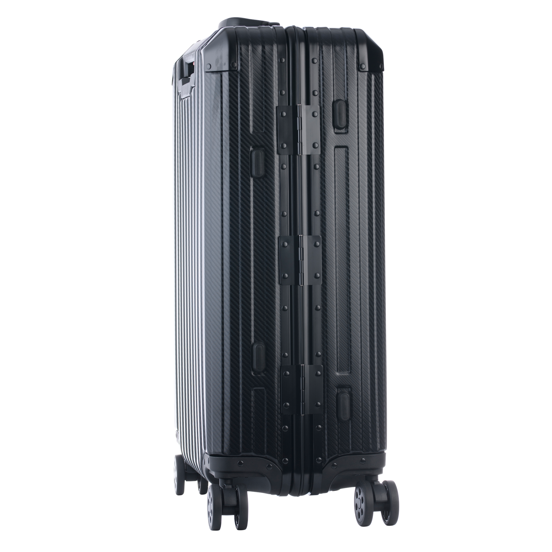 De Atlas Aluminium Bagage — Zwart