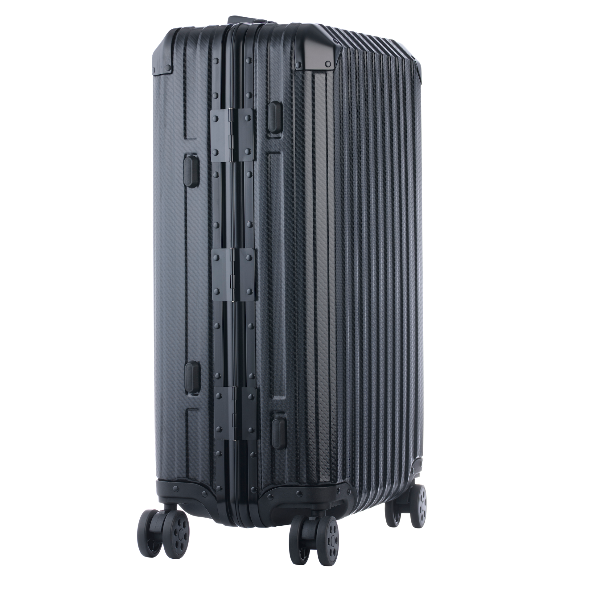 De Atlas Aluminium Bagage — Zwart