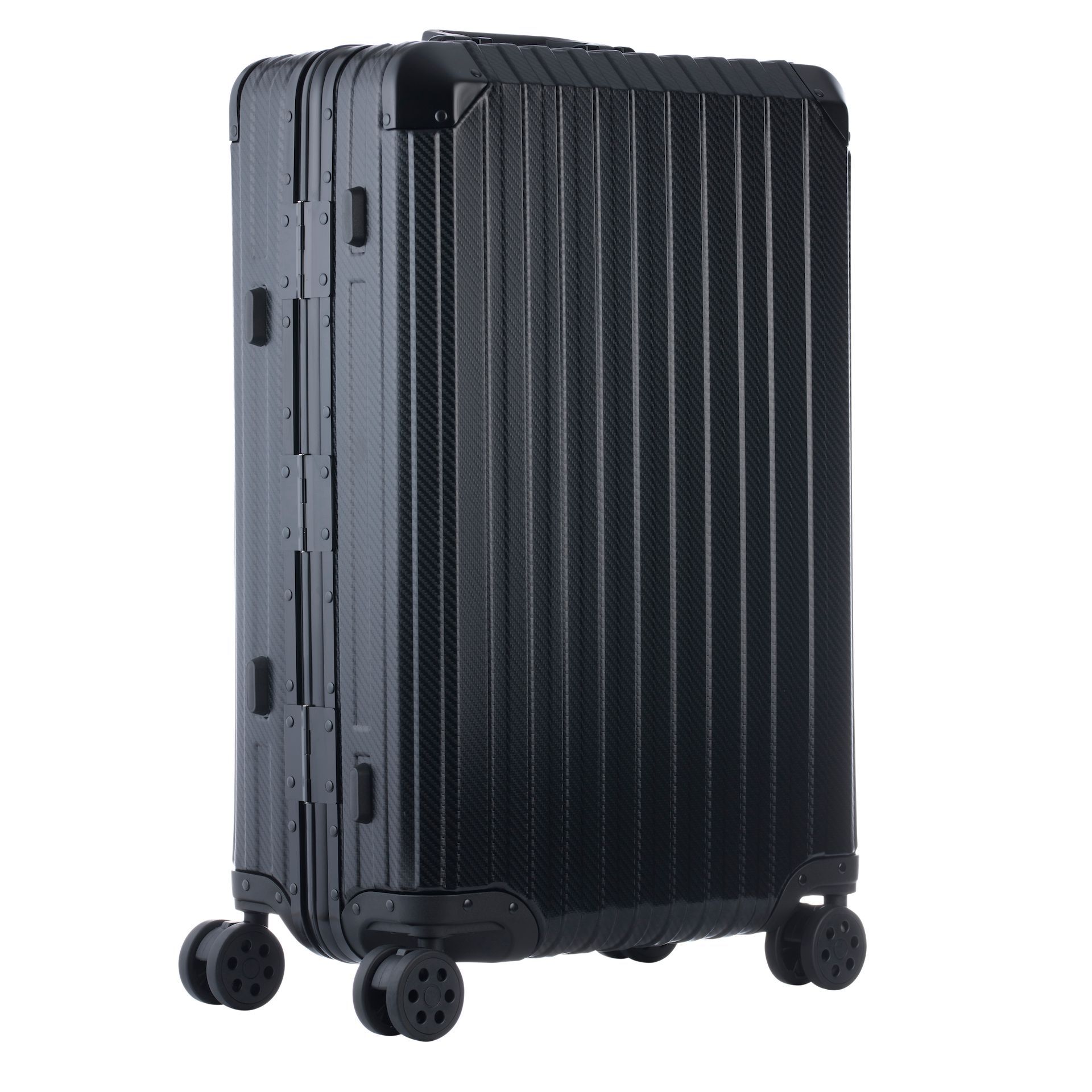 De Atlas Aluminium Bagage — Zwart
