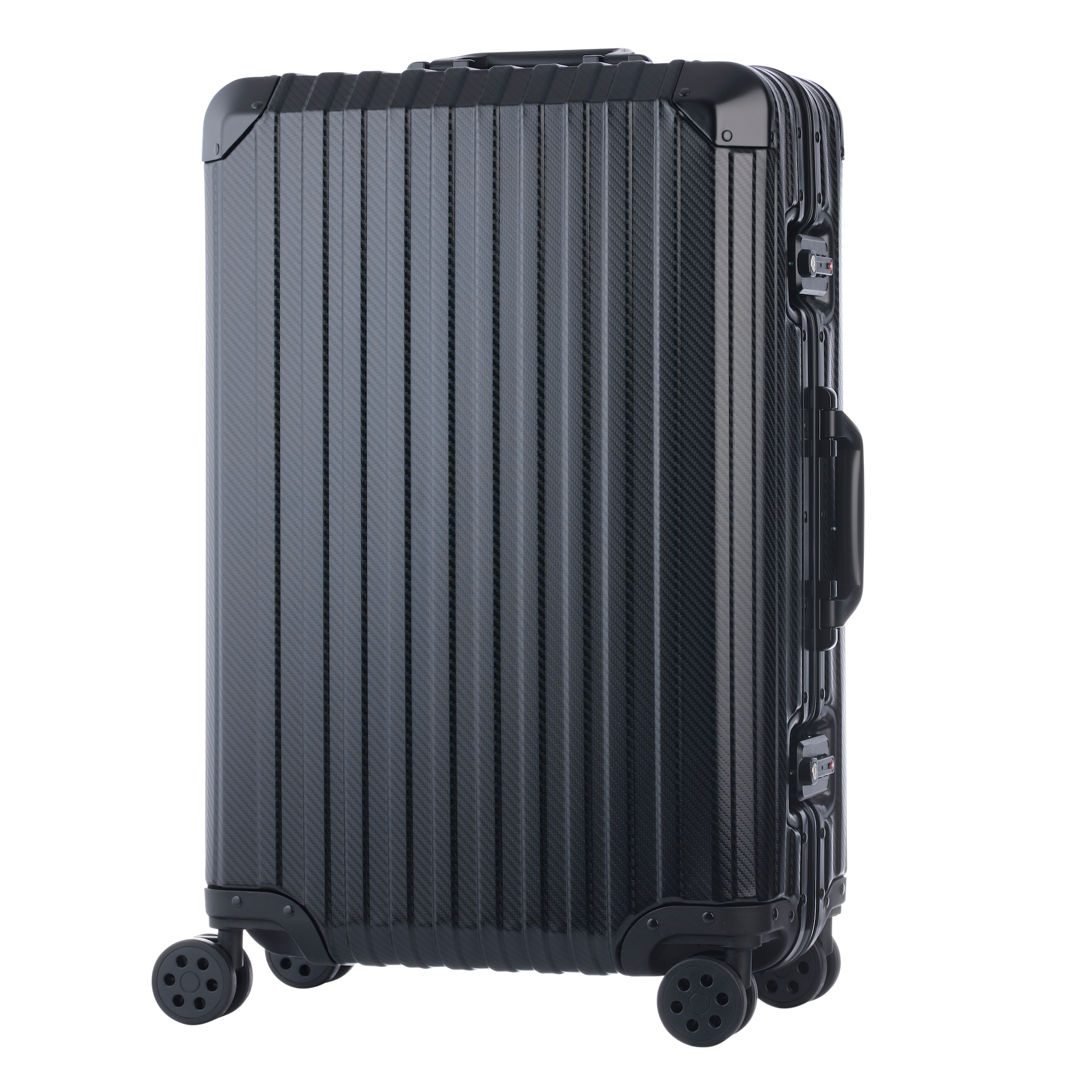 De Atlas Aluminium Bagage — Zwart