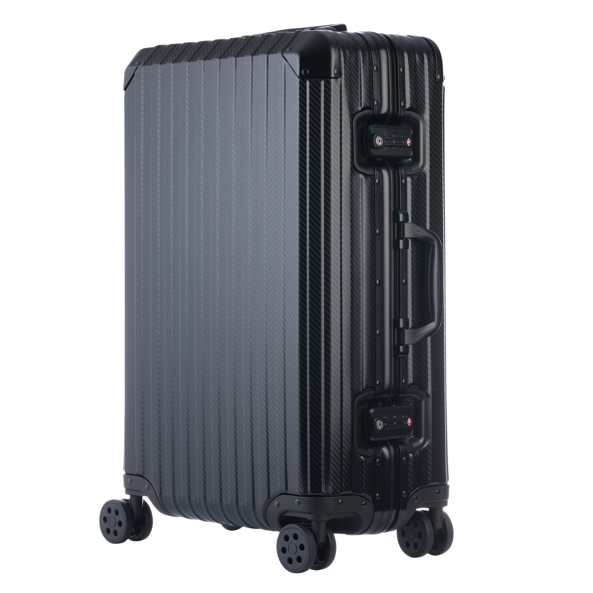 De Atlas Aluminium Bagage — Zwart