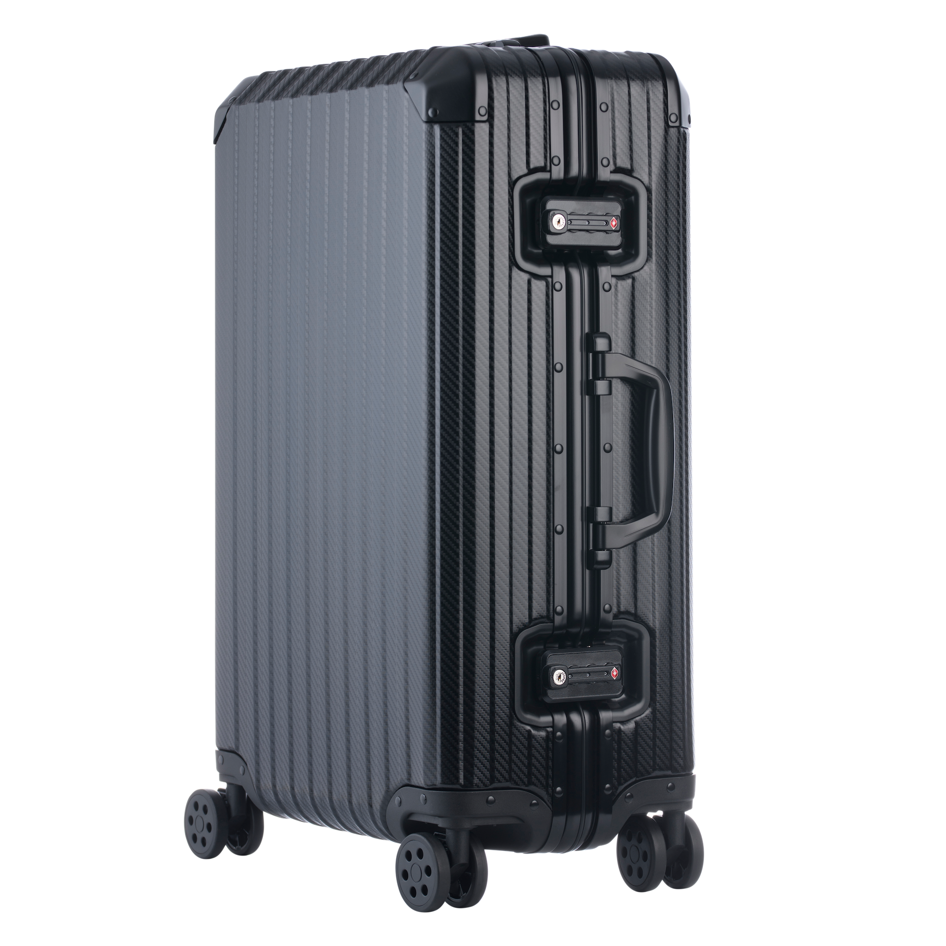 De Atlas Aluminium Bagage — Zwart