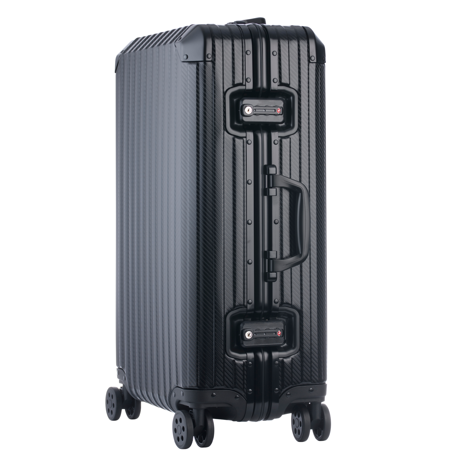 De Atlas Aluminium Bagage — Zwart