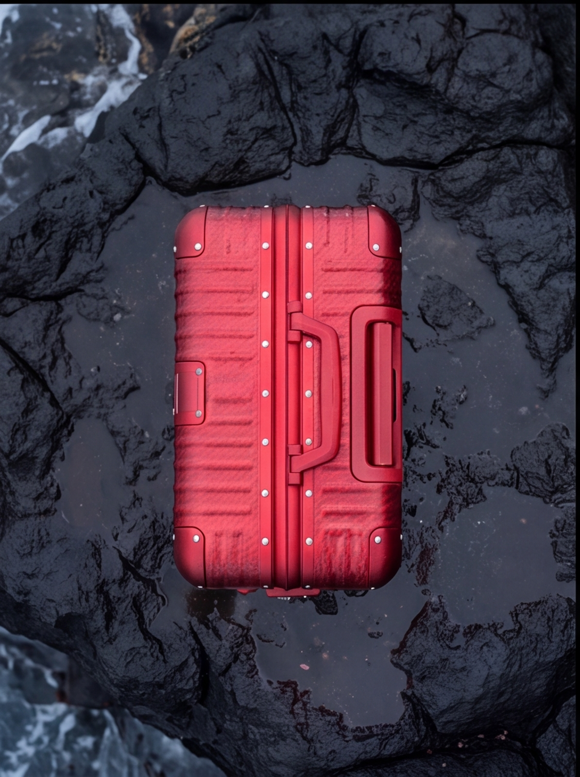 La valise Atlas en aluminium — Édition limitée rouge