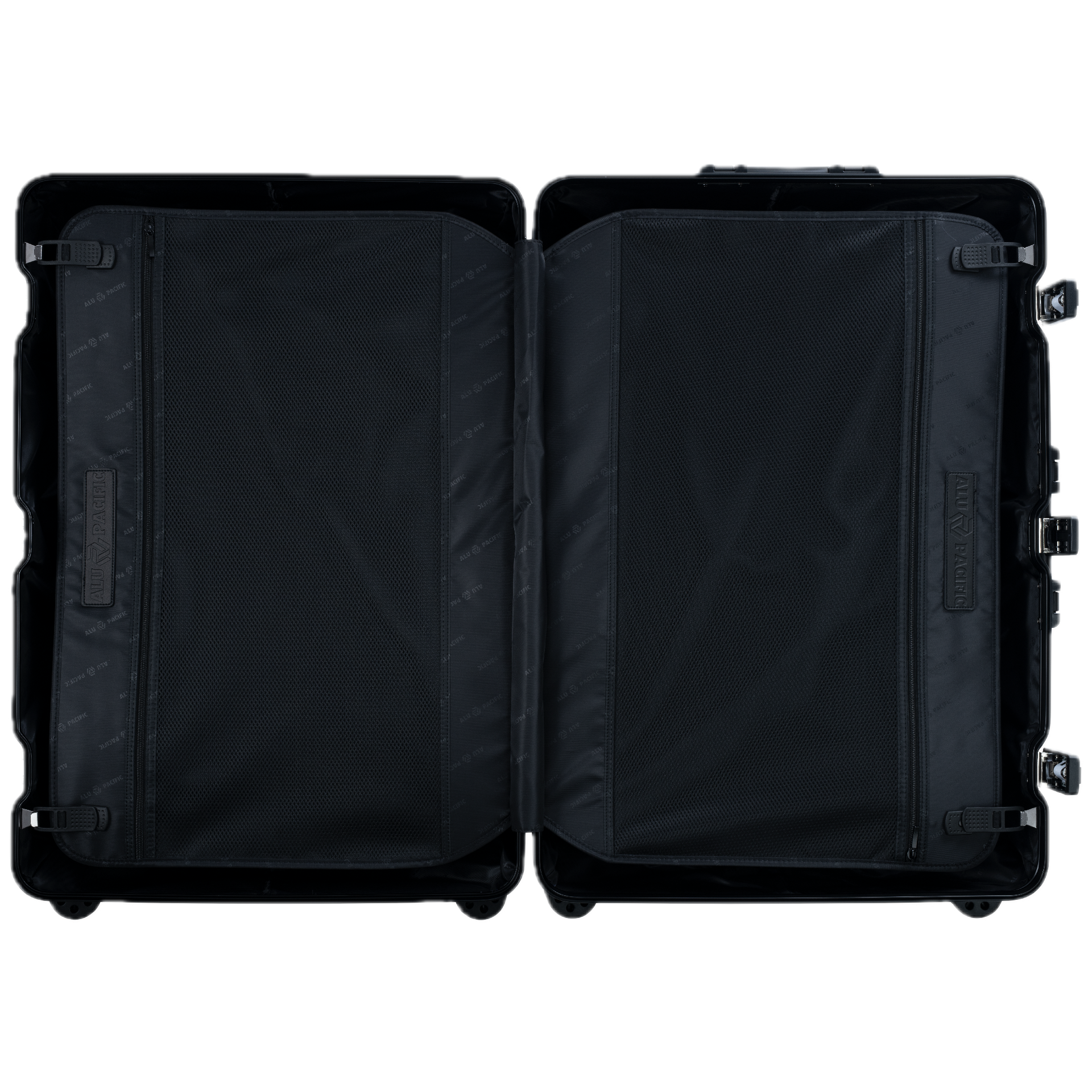 De Atlas Aluminium Bagage — Zwart