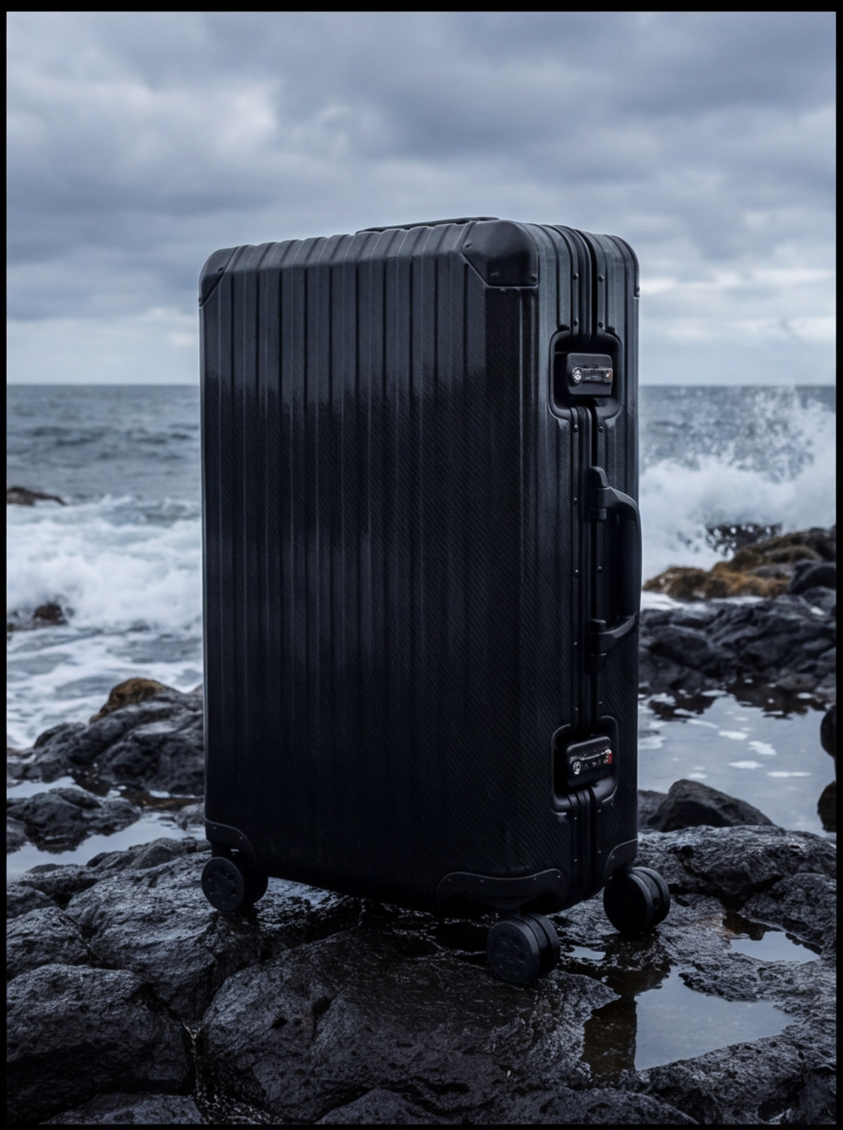 La valise Atlas en aluminium — Noir